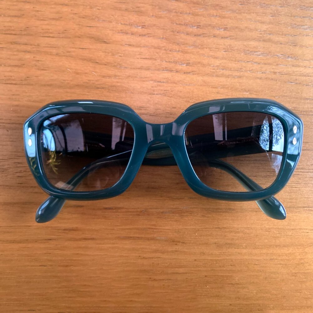 Isabel Marant green square sunglasses